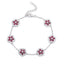 Droplet Teardrop Tennis Bracelet - Ruby Red