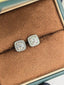 Sugar Cube Earrings - White Moissanite