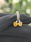 Sweetheart Earrings - Orange Sapphire