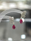 Papillon Butterfly Earrings - Pigeon Blood Red