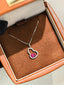 Luxe Heirloom Pendant Necklace - Pigeon Blood Red