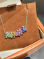 Luxe Heirloom Pendant Necklace - Rainbow Multicolor