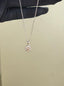 Bubble Bezel Pendant Necklace - White Moissanite