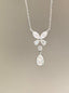 Sweetheart Pendant Necklace - White Moissanite