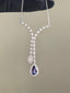 Tears of the Siren Pendant Necklace - Cornflower Blue