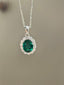Garland Halo Pendant Necklace - Emerald Green