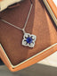 Four-Leaf Clover Pendant Necklace - Royal Blue