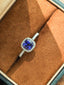 Sugar Cube Ring - Purple Sapphire
