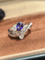 Droplet Teardrop Ring - Lavender Purple