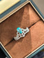 Droplet Teardrop Ring - Paraiba Blue