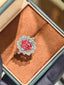 Statement Solitaire Ring - Padparadscha Pink
