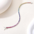 Sweetheart Tennis Bracelet - Rainbow Multicolor