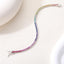 Sweetheart Tennis Bracelet - Rainbow Multicolor