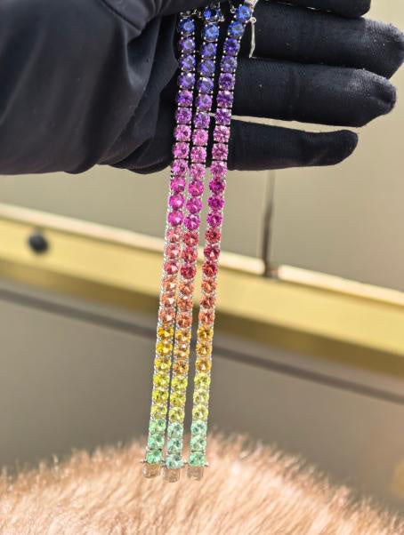 Eternity Tennis Tennis Bracelet - Rainbow Multicolor Hover Image