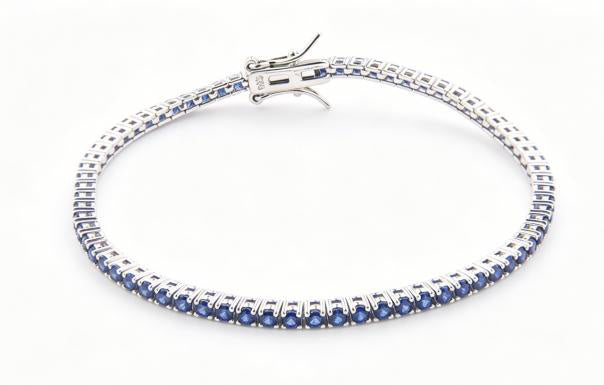 Eternity Tennis Tennis Bracelet - Blue Sapphire #4