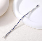 Eternity Tennis Tennis Bracelet - Blue-White Alternating