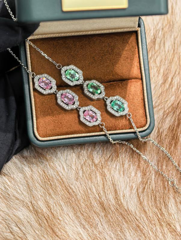 Luxe Heirloom Tennis Bracelet - Mint Green