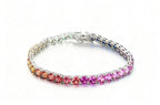Eternity Tennis Tennis Bracelet - Rainbow Multicolor #12