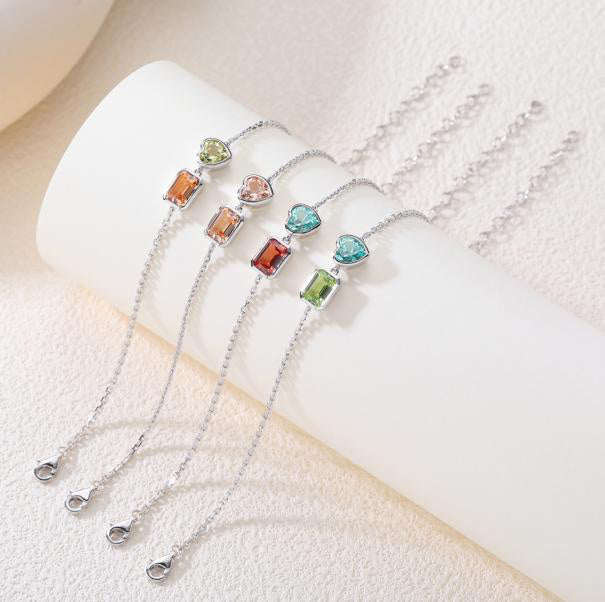 Sweetheart Tennis Bracelet - Multicolor Hover Image