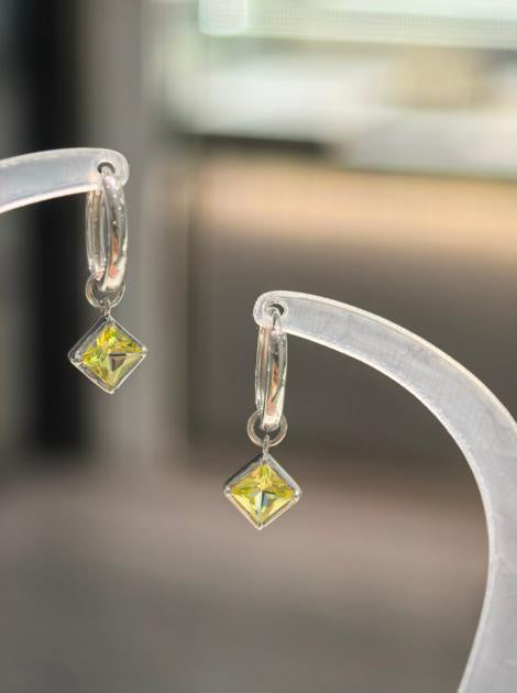 Bubble Bezel Earrings Hover Image
