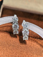 Past Present Future Earrings - White Moissanite