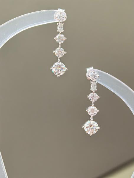 Luxe Heirloom Earrings - White Moissanite