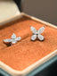Papillon Butterfly Earrings - White Moissanite
