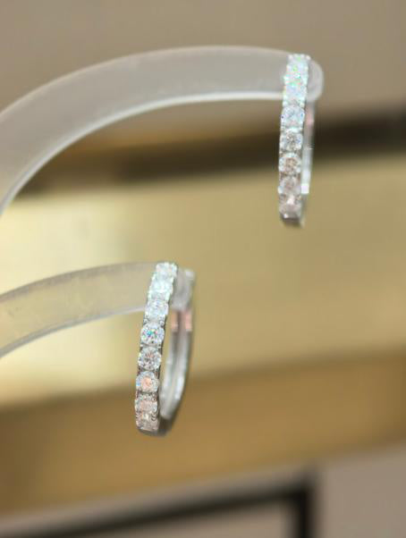 Luxe Heirloom Earrings - White Moissanite Hover Image