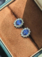Princess Diana Earrings - Royal Blue