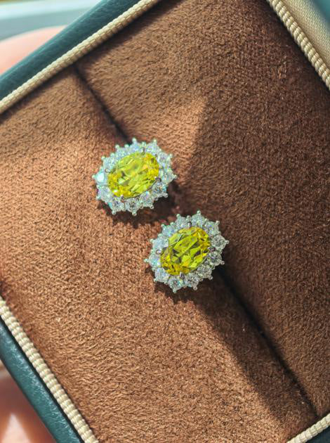 Princess Diana Earrings - Yellow Sapphire