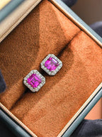Sugar Cube Earrings - Hot Pink