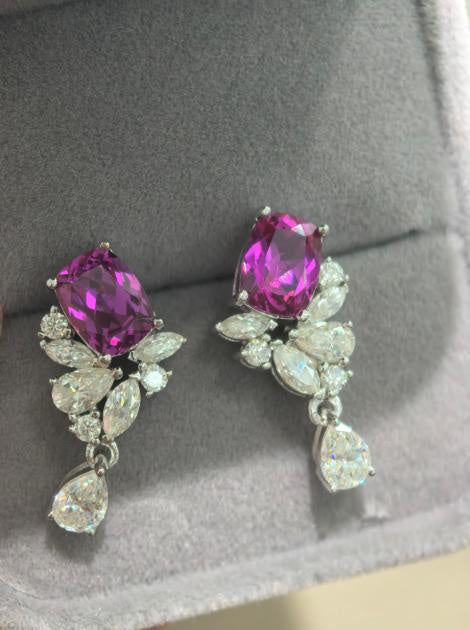 Luxe Heirloom Earrings - Purple Sapphire Hover Image