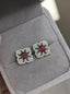 Four-Leaf Clover Earrings - Pigeon Blood Red