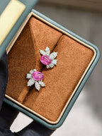 Luxe Heirloom Earrings - Pink Sapphire