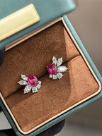 Luxe Heirloom Earrings - Pigeon Blood Red