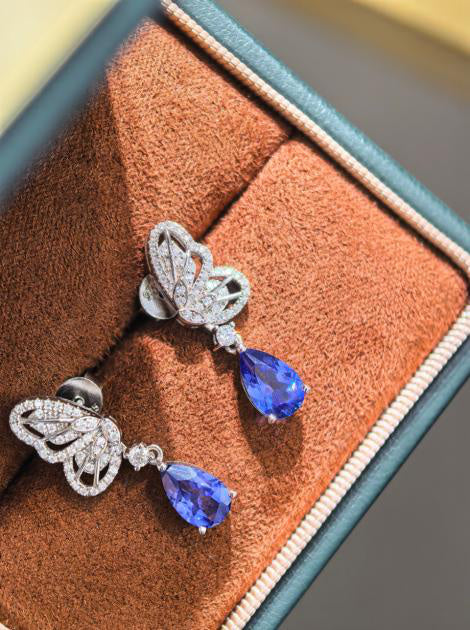 Papillon Butterfly Earrings - Royal Blue