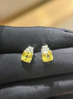 Cushion Solitaire Earrings - Classic Lustre #2