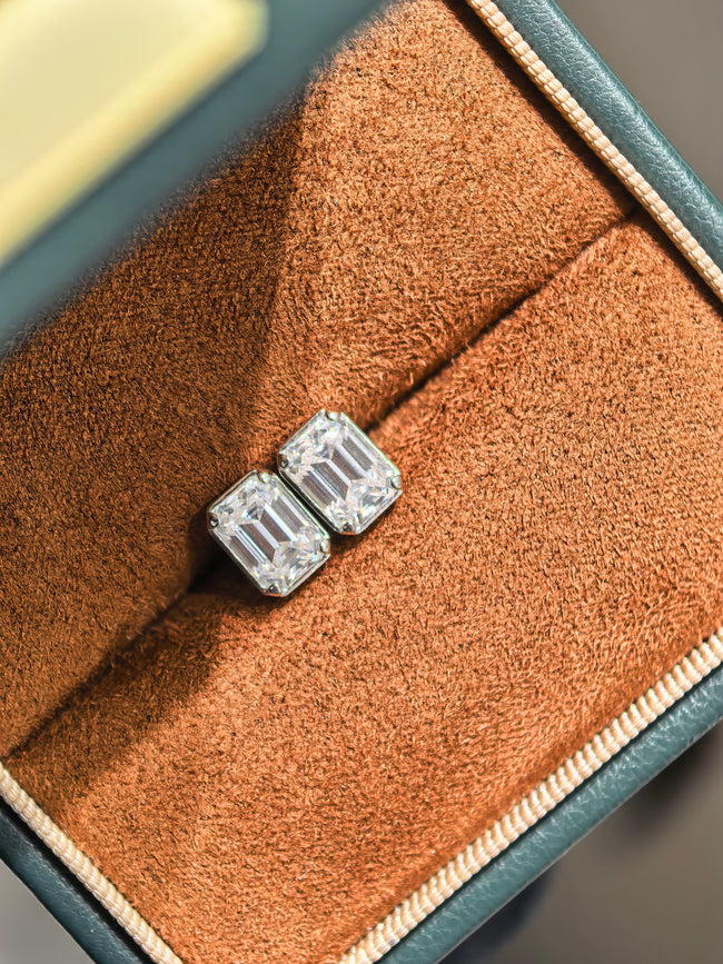 祖母綠形切割耳環 Main Image