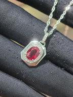 Luxe Heirloom Pendant Necklace - Pigeon Blood Red