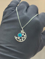 Luxe Heirloom Pendant Necklace - 蓝彩