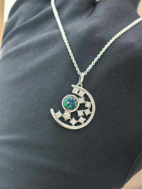 Luxe Heirloom Pendant Necklace - 深蓝
