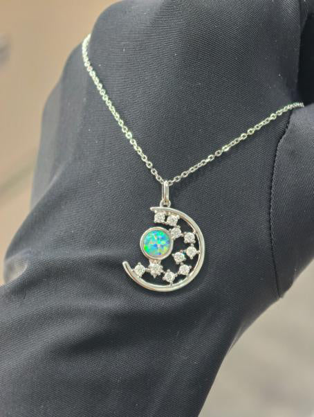 Luxe Heirloom Pendant Necklace - 白彩