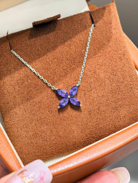 Luxe Heirloom Pendant Necklace - Purple Sapphire
