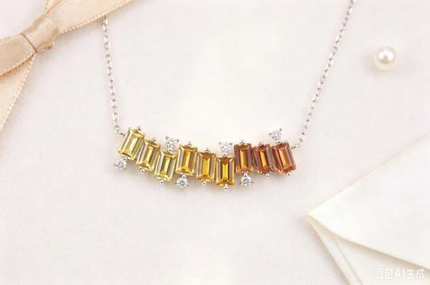 Luxe Heirloom Pendant Necklace - Orange-Yellow Gradient