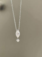 Luxe Heirloom Pendant Necklace - White Moissanite