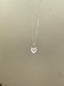 Sweetheart Pendant Necklace - White Moissanite