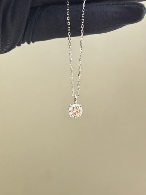 Luxe Heirloom Pendant Necklace - White Moissanite