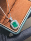 Emerald Cut Pendant Necklace - 哥伦比亚祖 母绿