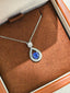 Droplet Teardrop Pendant Necklace - Royal Blue