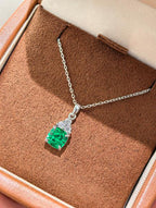Cushion Solitaire Pendant Necklace - Classic Lustre